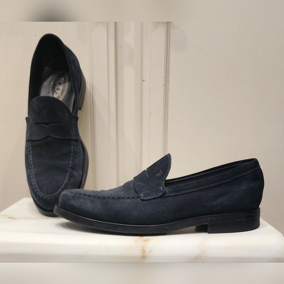Tod's Other - Tods Navy Blue Suede Loafers Men's size 8